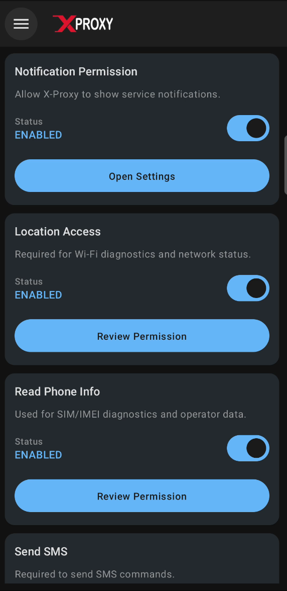 App permission screen 1