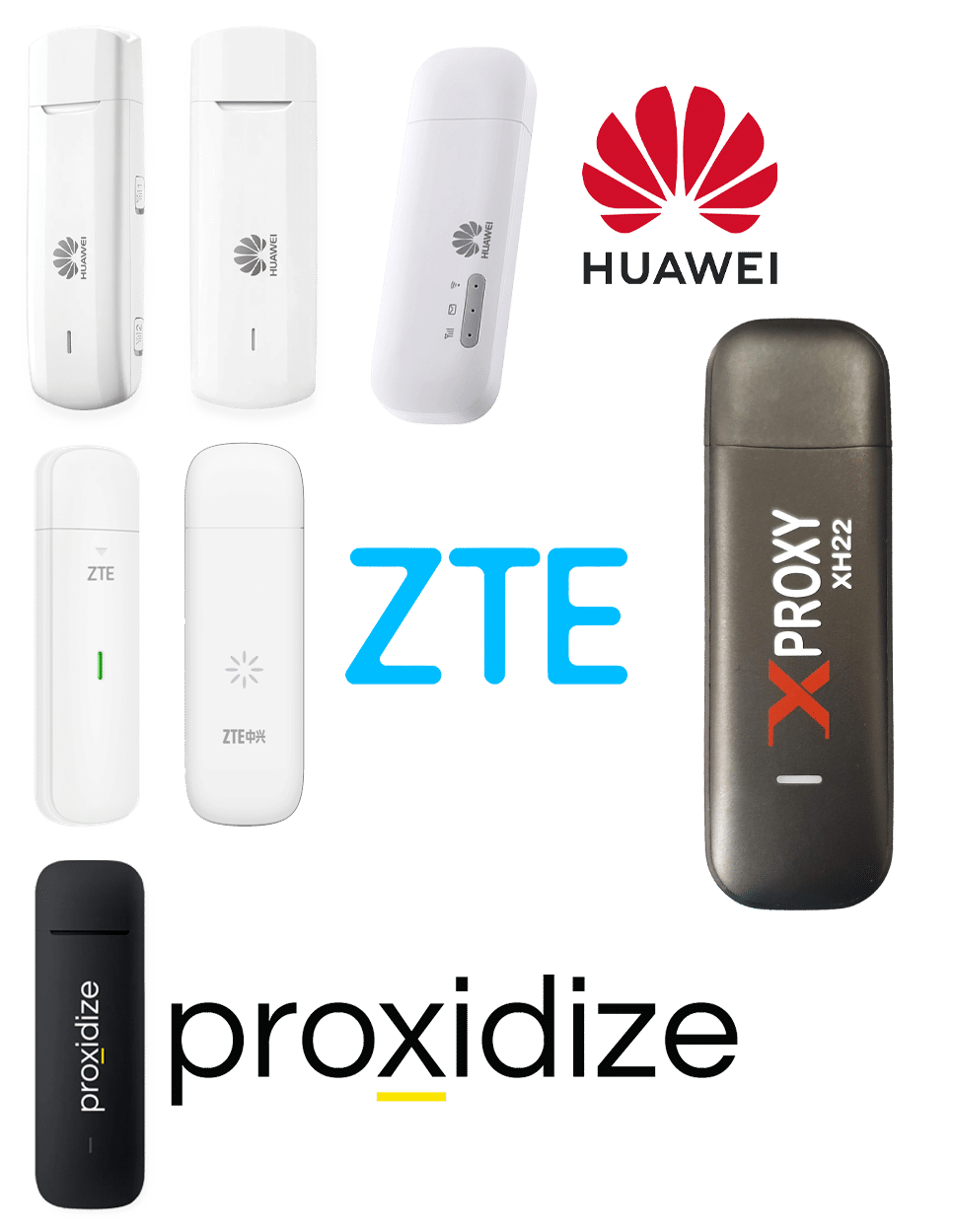 Supported dongle types