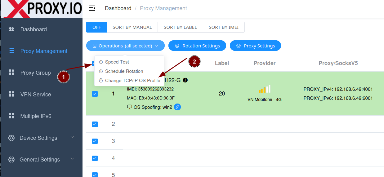 TCP OS Spoofing — multiple ports configuration