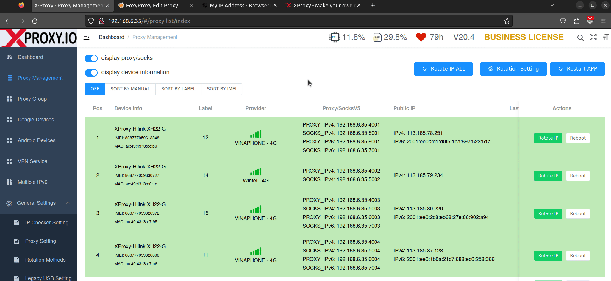 DNS Faker settings in dashboard