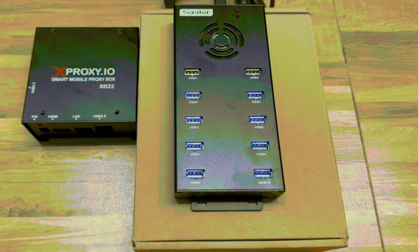 Plugging dongles into XProxy box