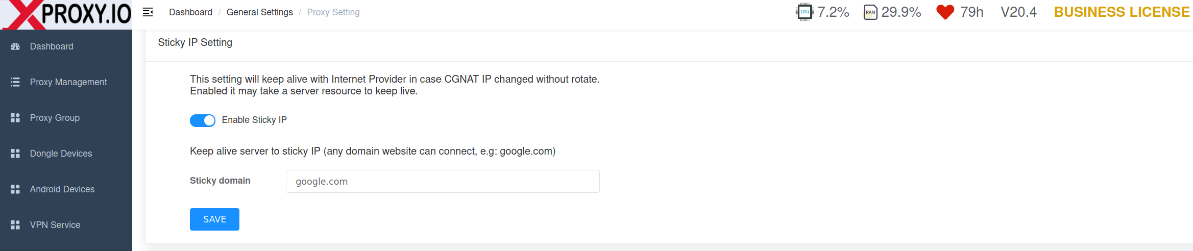 Sticky IP config and Keep Alive status
