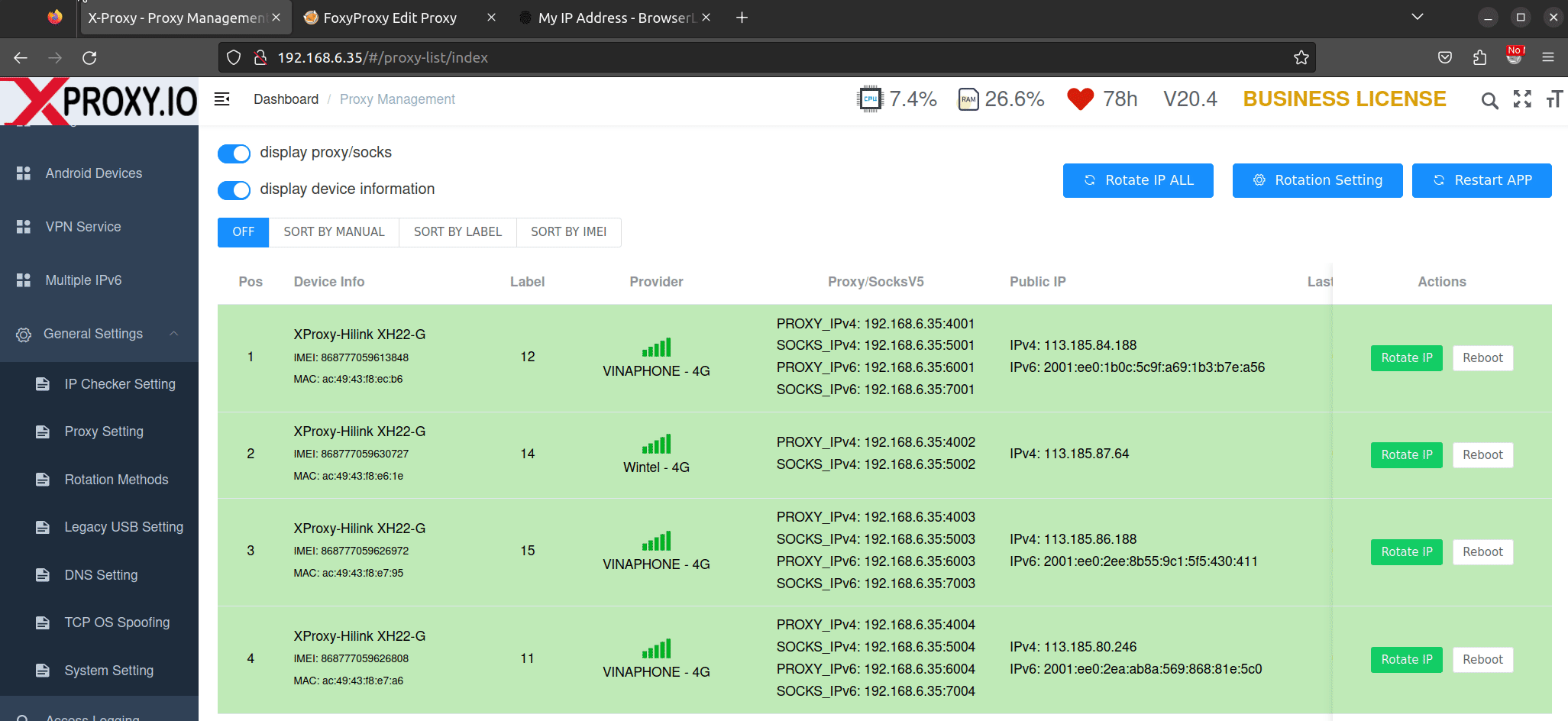 TCP/OS Fingerprinting simulation settings