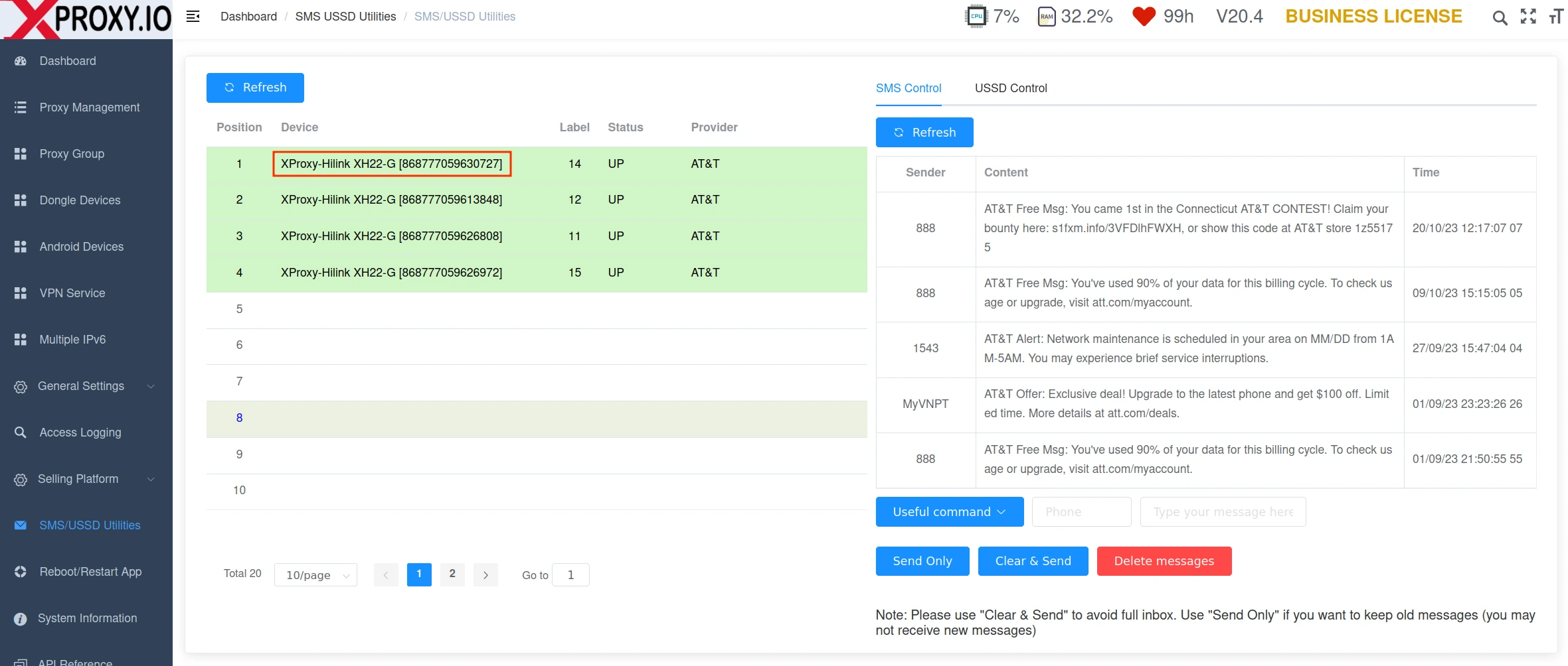 SMS Inbox utilities