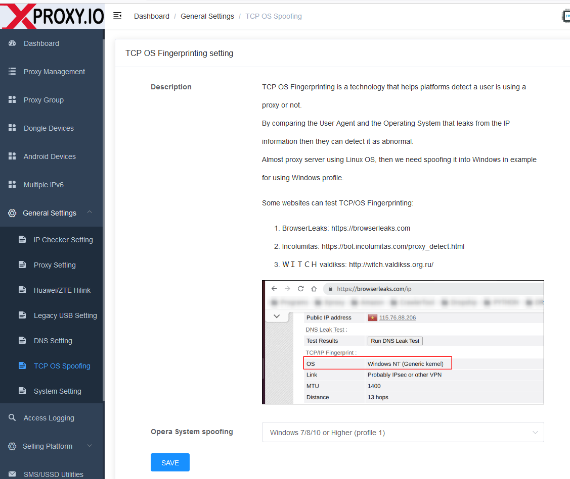 xproxy how to use tcp os