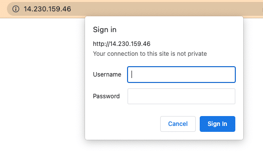 Access dashboard from public IP