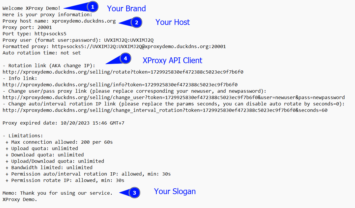 Selling Platform proxy template
