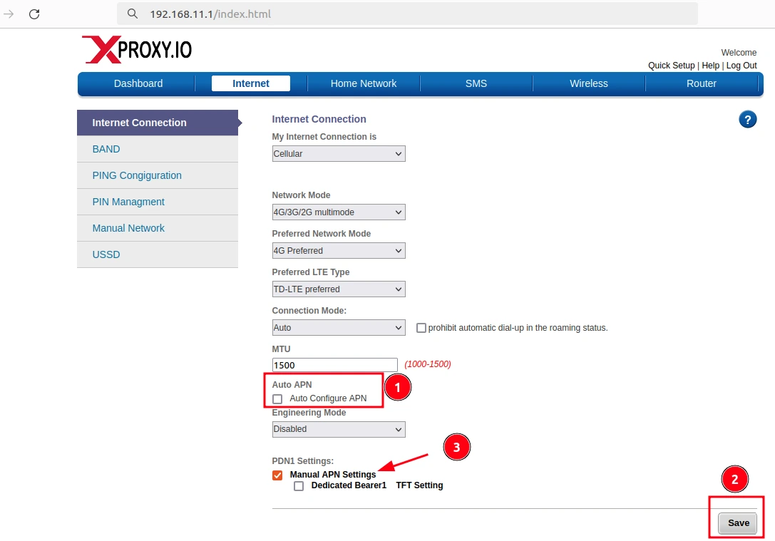 Disable Auto APN