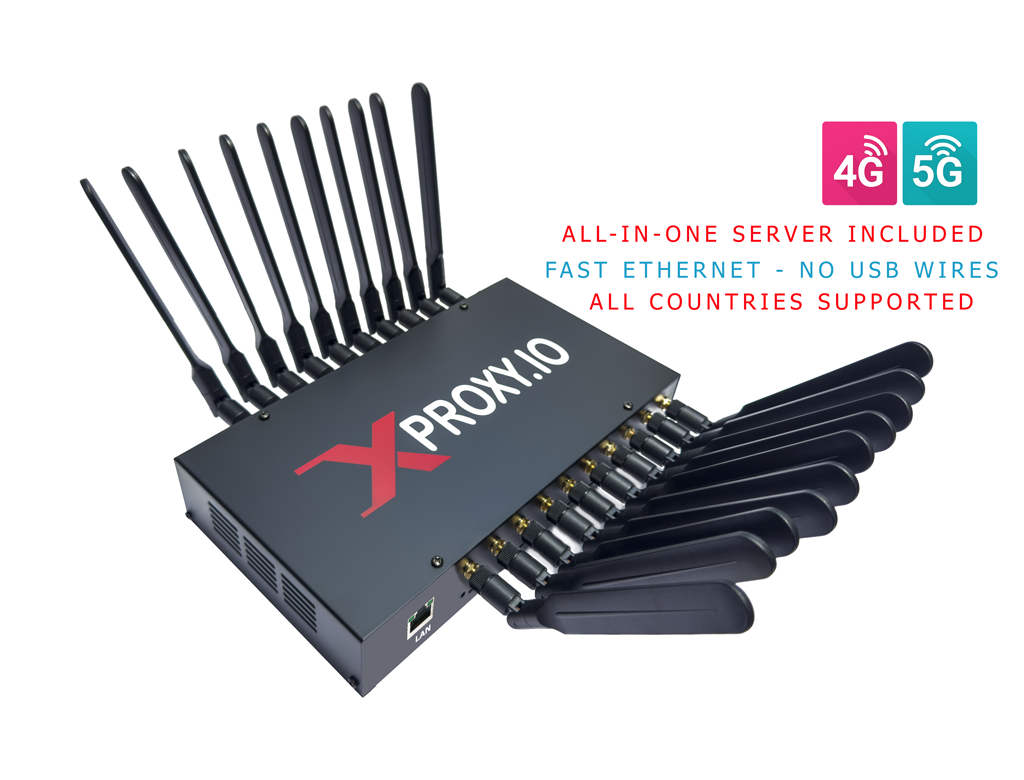 [Pre-order] XLE-5 – All-in-One 5 Modems Proxy Device with Integrated Server and LAN Connectivity