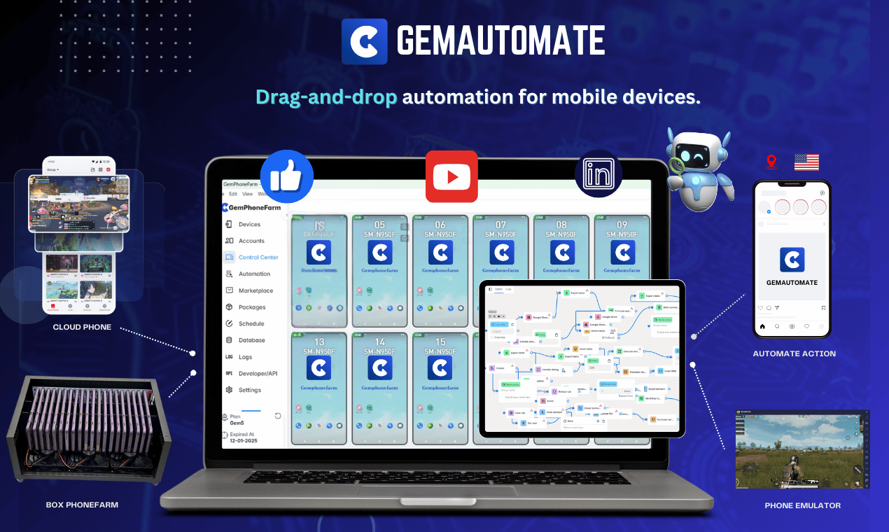 GemAutomate Phone Review: A Powerful Antidetect Android and Mobile Farming Platform
