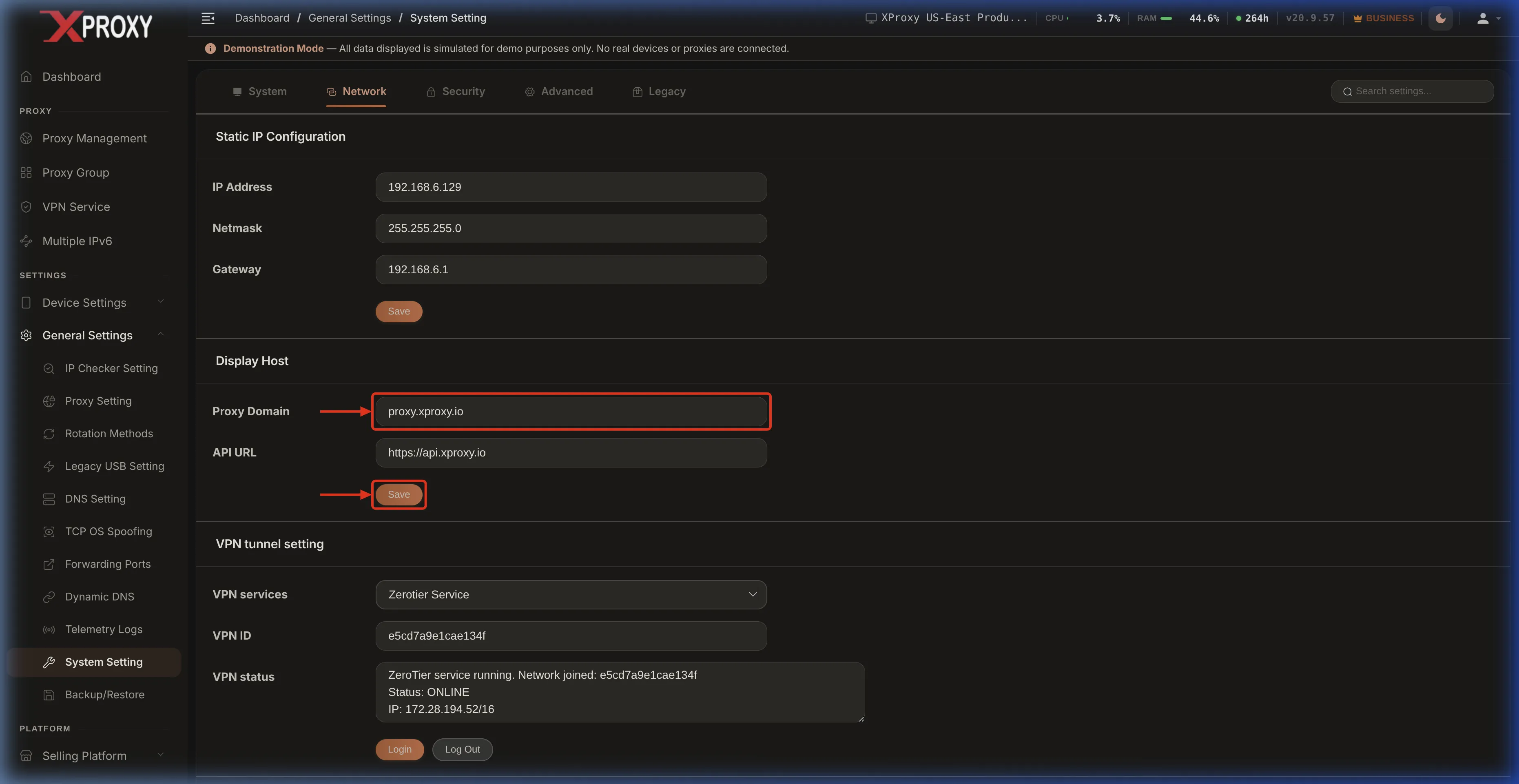 XProxy Custom Domain Settings